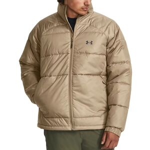 NWT Under Armour Men Insulated Storm Beige Puffer Zip-up Jacket Size Large